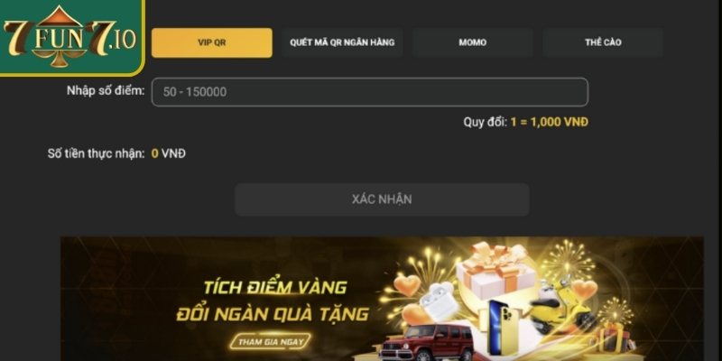 Điều kiện nạp tiền vào tài khoản 7FUN7 newbie cần nắm